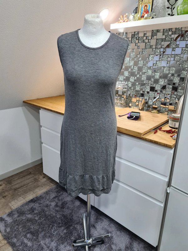 2 Teile Tshirtkleid Strickkleid Gr. 38 Bodyflirt bordo/grau