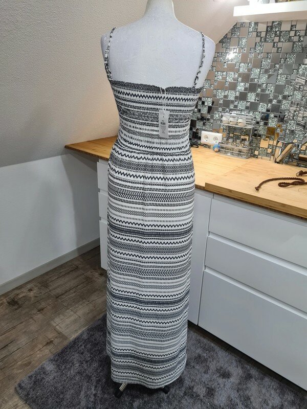 Only Sommerkleid Maxikleid Gr. 40 schwarz /weiß Kleid