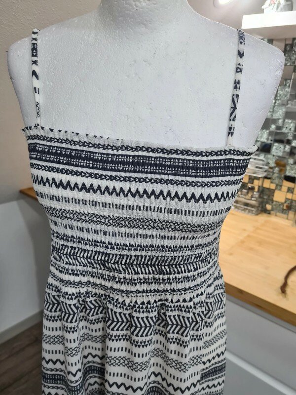 Only Sommerkleid Maxikleid Gr. 40 schwarz /weiß Kleid