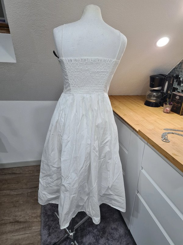 einfaches Sommerkleid YAS Gr. S (34-36) Baumwolle Midikleid