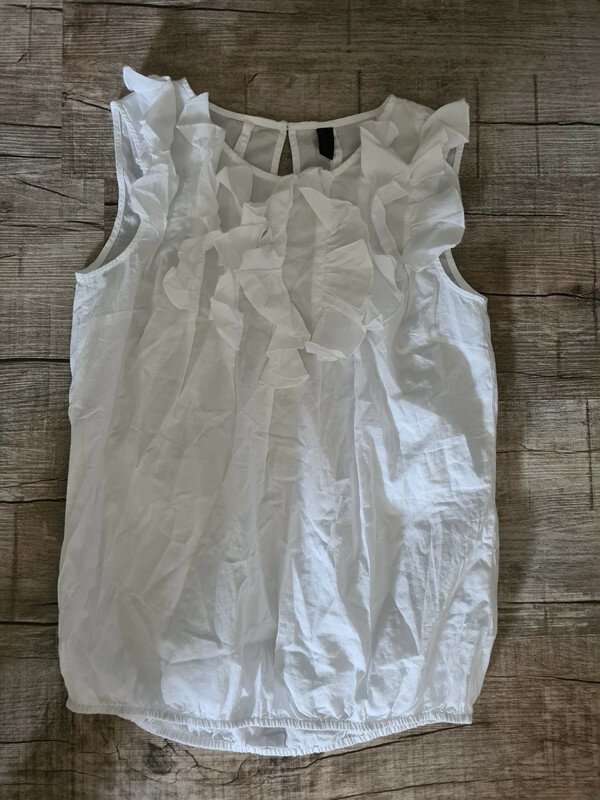 Baumwolle Top Vero Moda weiß Gr. XS-S Volants