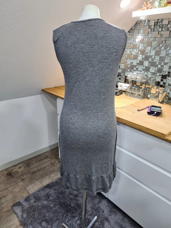 2 Teile Tshirtkleid Strickkleid Gr. 38 Bodyflirt bordo/grau
