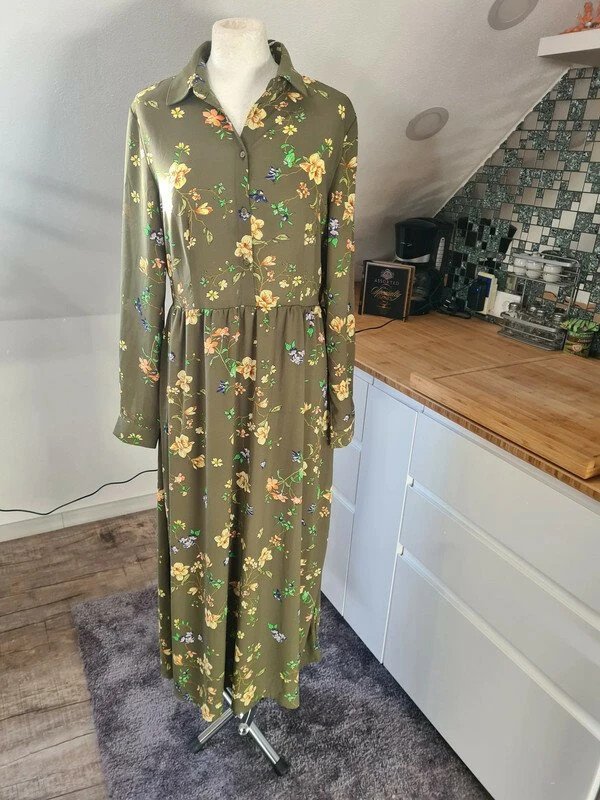 Midikleid Only Gr. 38 khaki Neu 45€ Langarm