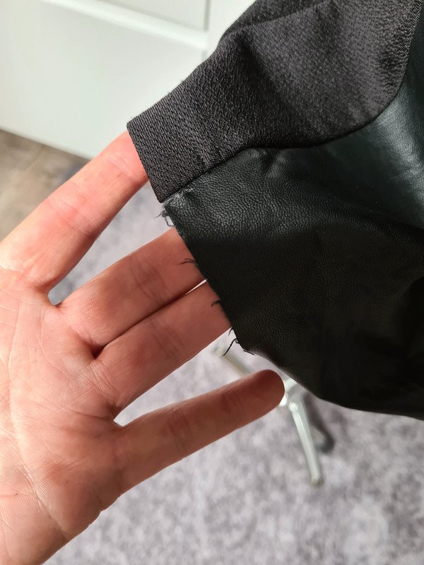 Minikleid Gr. 36 schwarz PU Leder Lederkleid NOISY MAY