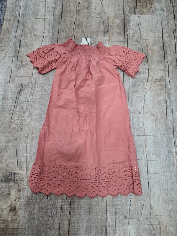 Baumwolle Kleid only Off Shoulder Gr. 34 Lochmuster, A-Linie Baumwolle