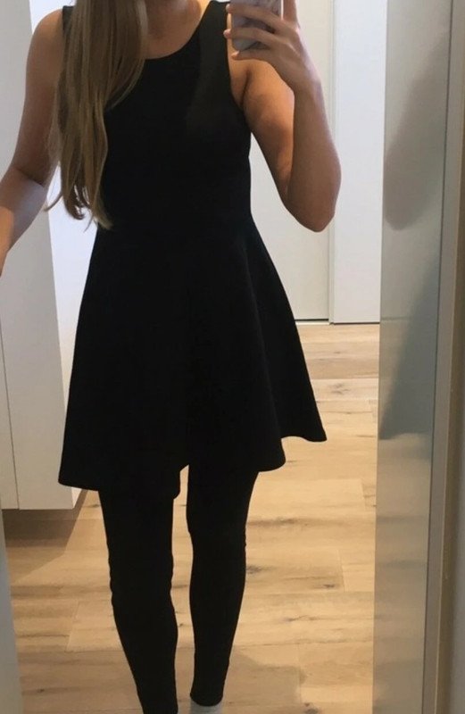 Minikleid schwarz bügelfrei Gr. 32 Sommerkleid H&M