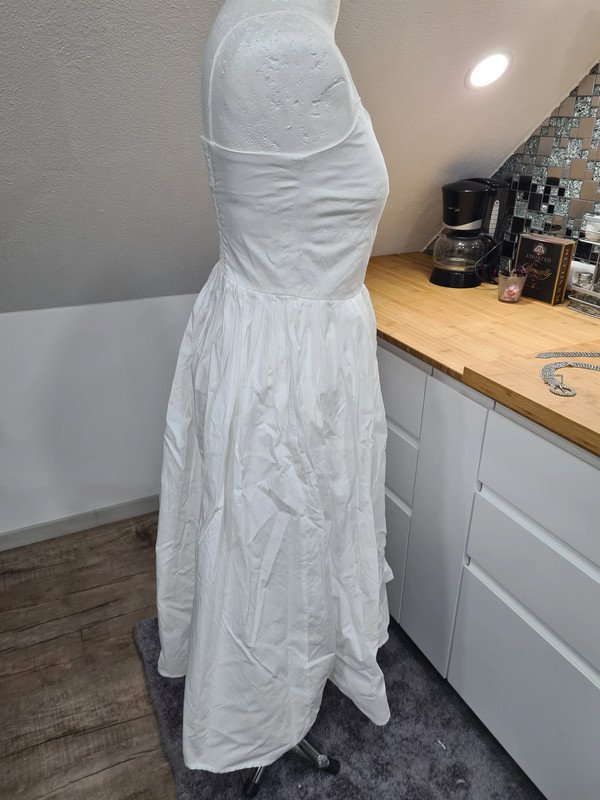 einfaches Sommerkleid YAS Gr. S (34-36) Baumwolle Midikleid