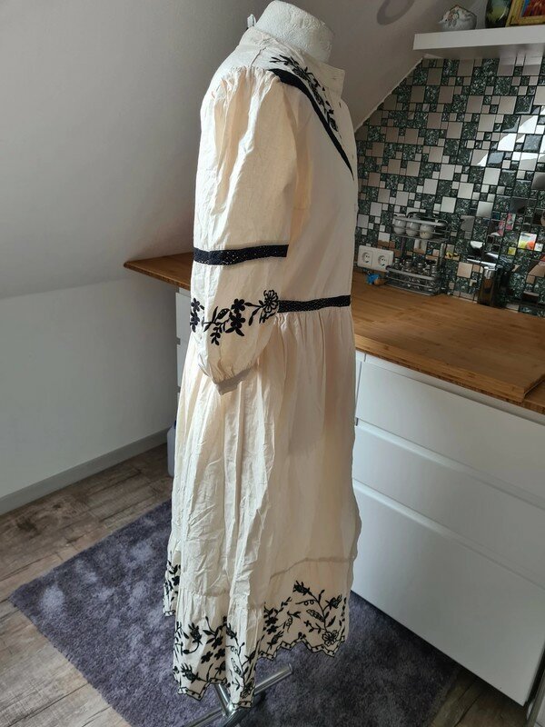 Midikleid Blusenkleid Object Baumwolle Gr. 38 Neu Kleid