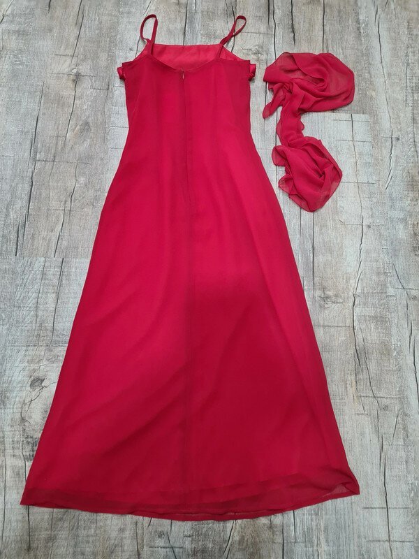 Sommerkleid Quelle Gr. 34 rot Midikleid Party ABIkleid