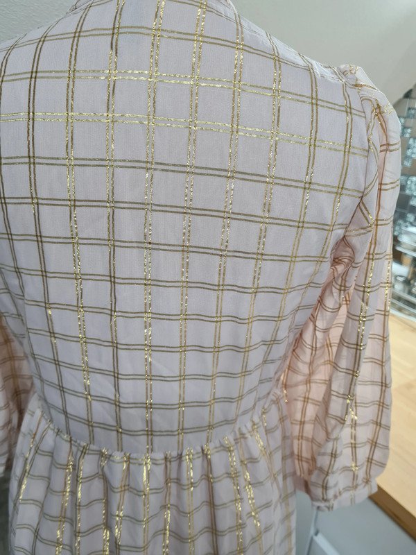 MidiKleid 3/4 Arm YAS Gr. S Neu altrosa/gold Stufenrock