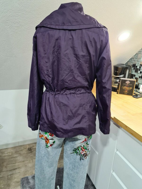 Outdoor Windbreaker Lang Funktionsjacke Gr. 38 dünne Übergangsjacke