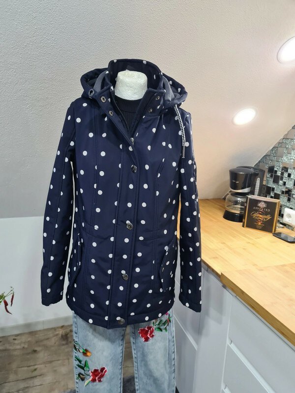 Zabaione Gr. S Übergangsjacke Regenjacke Outdoor Windbreaker Lang Funktionsjacke