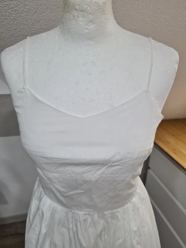 einfaches Sommerkleid YAS Gr. S (34-36) Baumwolle Midikleid
