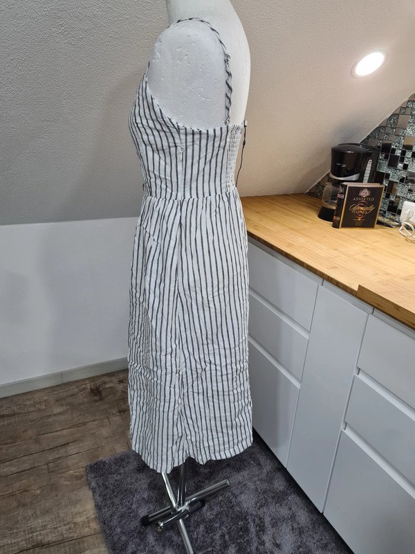 Sommerkleid Only Gr. 36 Baumwolle Leinen Midikleid