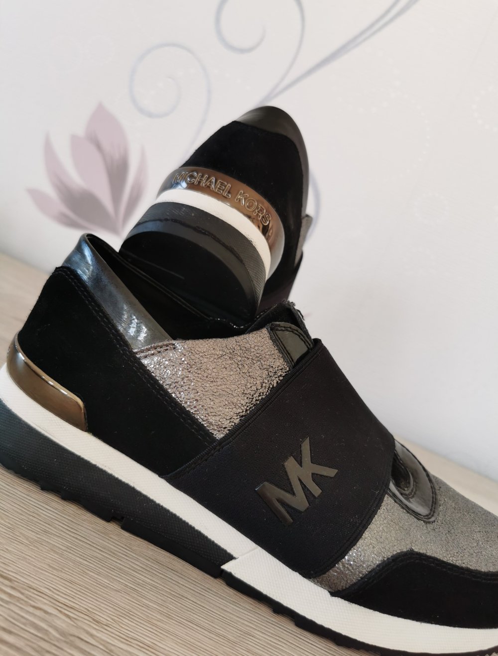 Michael Kors Schuhe | Sneaker | Trainers Gr. 38,5 schwarz mit Silber Gummibund Mk