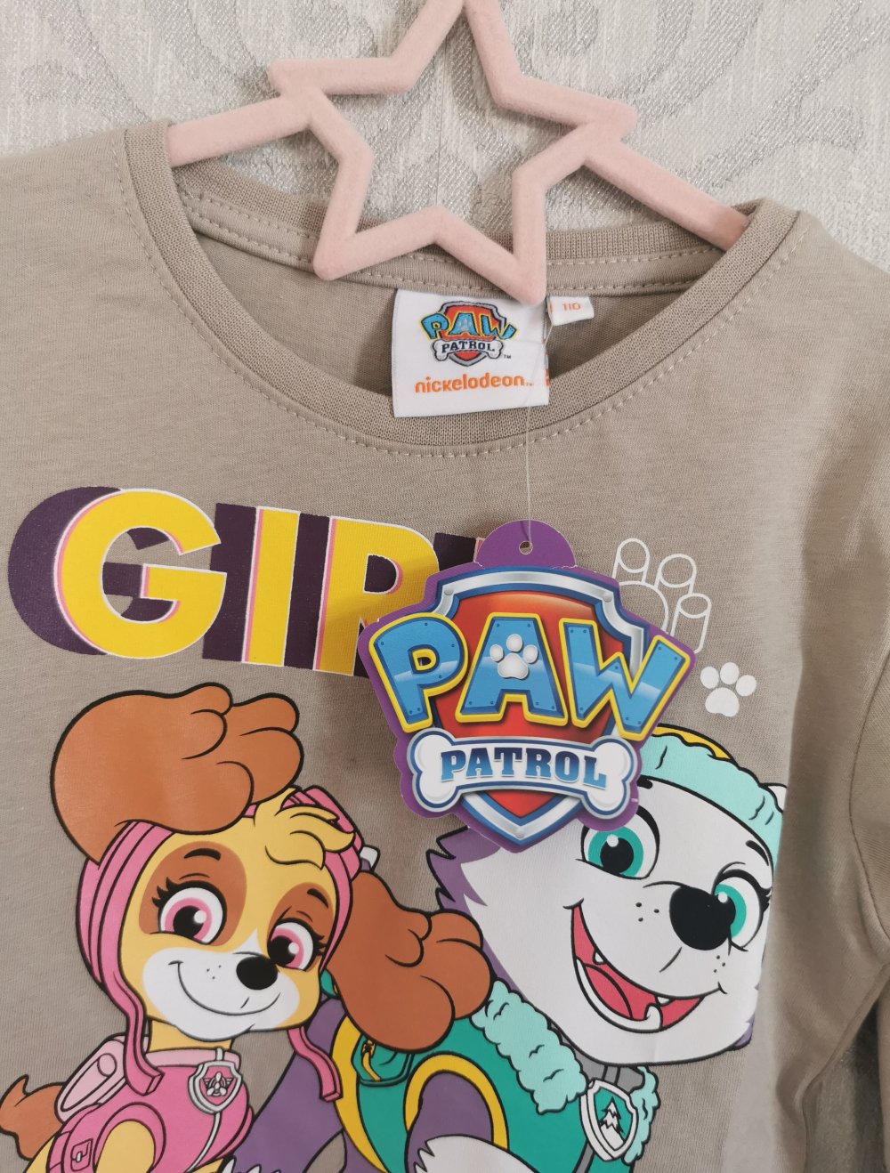 Paw Patrol Langarmshirt Gr. 110 in hellbraun Neu mit Etikett