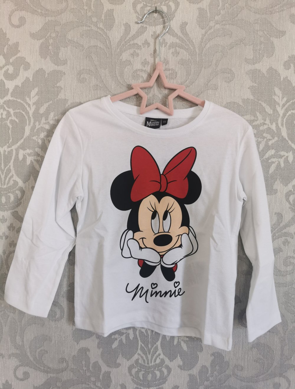 Disney Minnie Maus Langarmshirt Gr.104 in weiß Neu mit Etikett