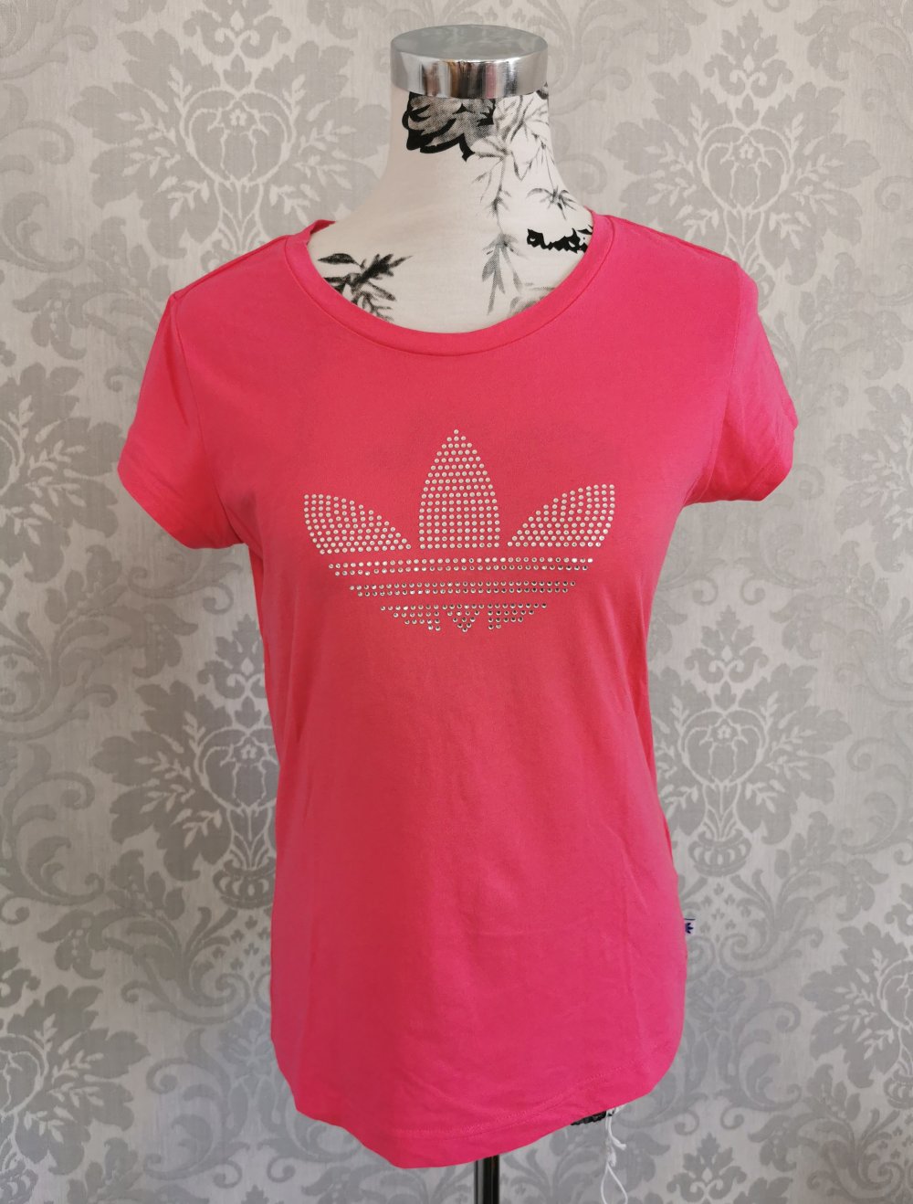 Adidas originals Tshirt Gr.M in pink Pailletten stretchig