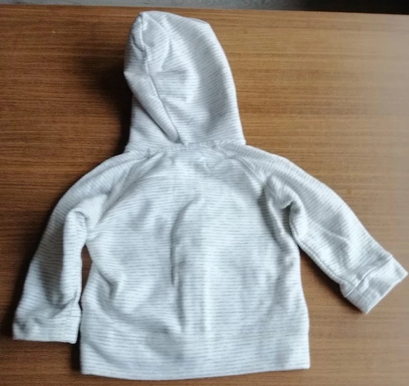 Helle Sweatshirtweste mit Kapuze - Gr. 68 - H&M  