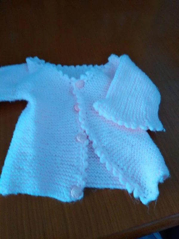 Verschiedene rosa Stricksachen - handmade - Vintage