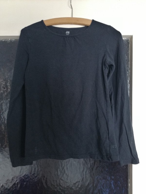 Schwarzes Langarmshirt - Gr. 146-152 - H&M