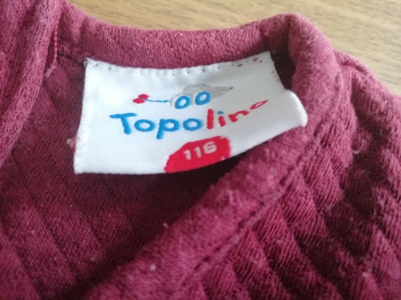 Kleid in Gr. 116 - Topolino - burgunder