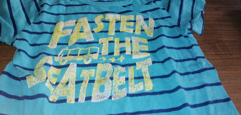 Gestreiftes Shirt mit Aufdruck - Gr. 92 - Topomini