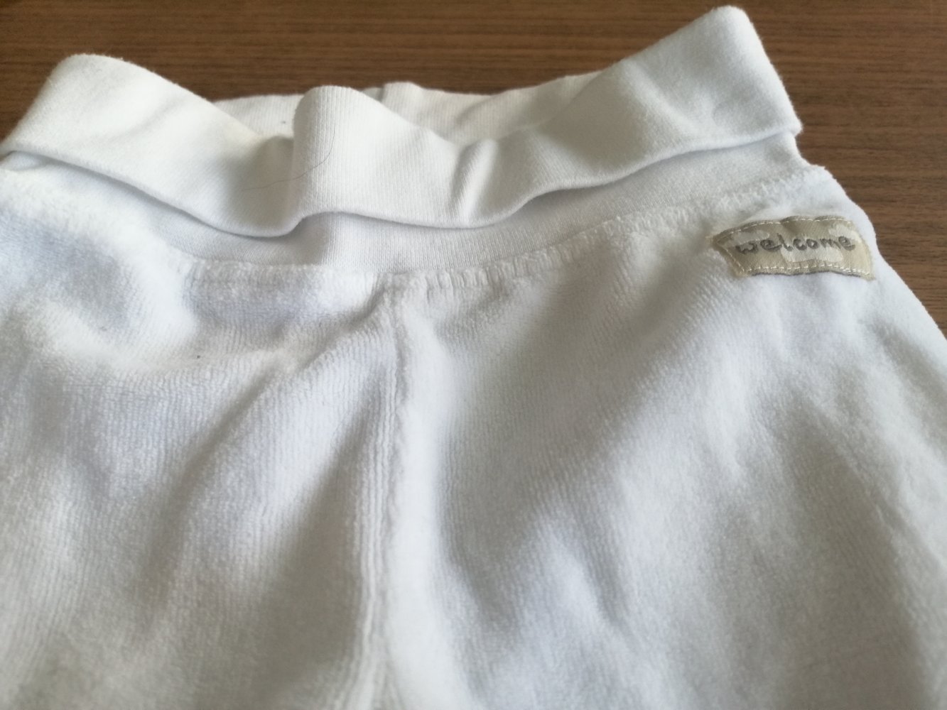 Weiße Hosen mit Füßen - Gr. 62 - Jacky