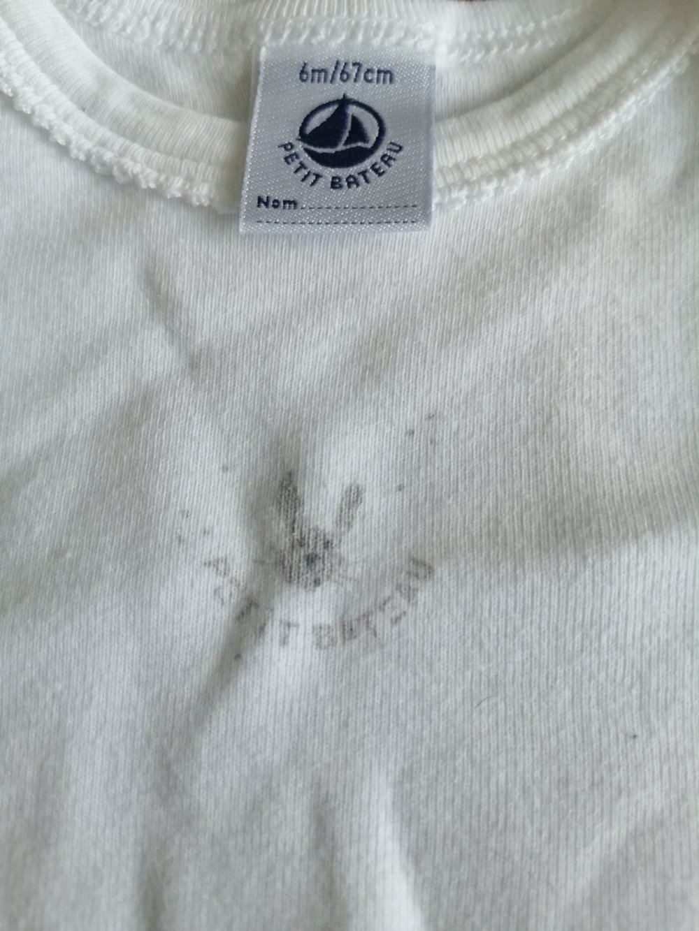 Weißer Body - Gr. 62/68 - Petit Bateau