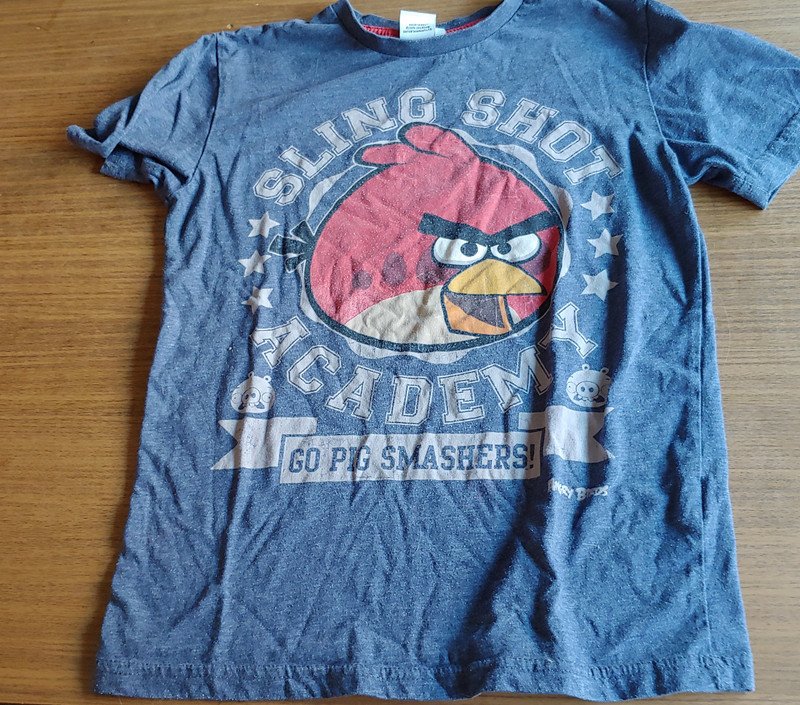 Blaues Shirt - Gr. 146/152 - Angry Bird - Primark 