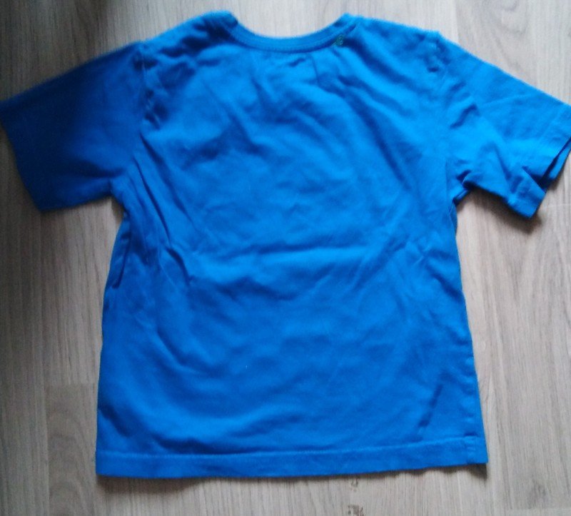Blaues Shirt mit Aufdruck - Gr. 110 - Primark