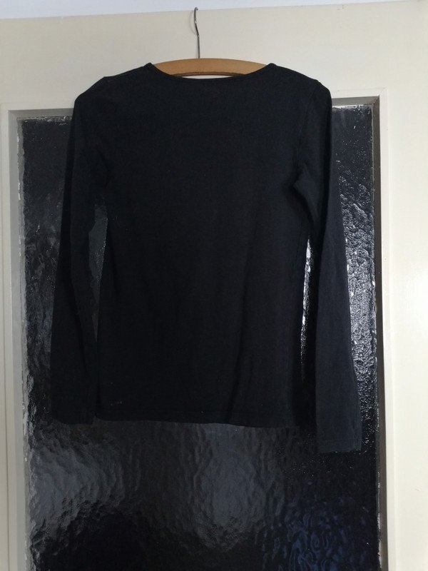Schwarzes Langarmshirt - Gr. 146-152 - H&M