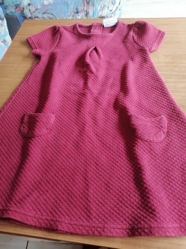 Kleid in Gr. 116 - Topolino - burgunder