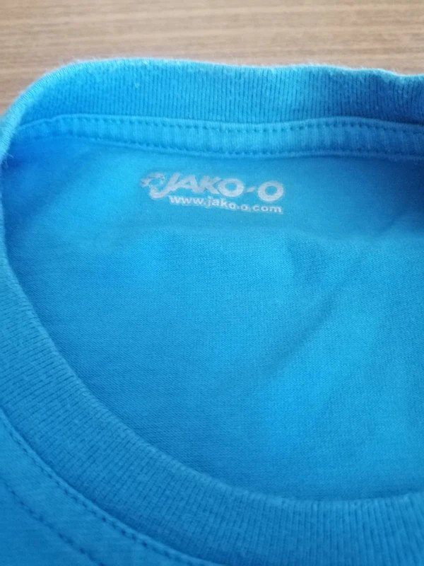 Blaues Langarmshirt mit Aufdruck - Gr. 104/110 - Jako-o
