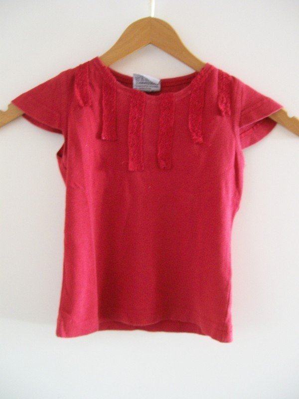 Dunkelrotes Shirt - Gr. 116 - Mary Ann