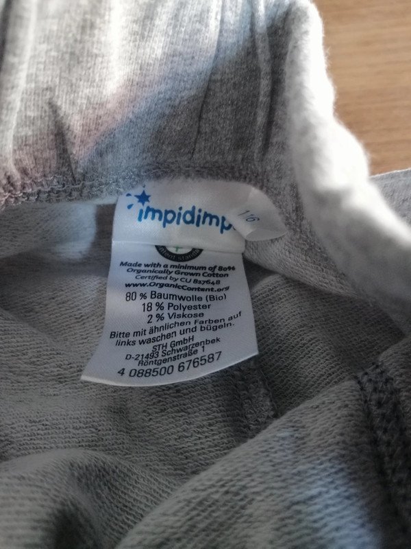 Graue Shorts - Gr. 116 - impidimpi - neuwertig