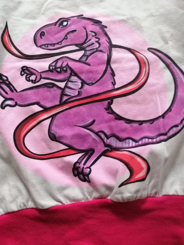 Oberteil ? - pink mit Aufdruck Drache - Gr. 104