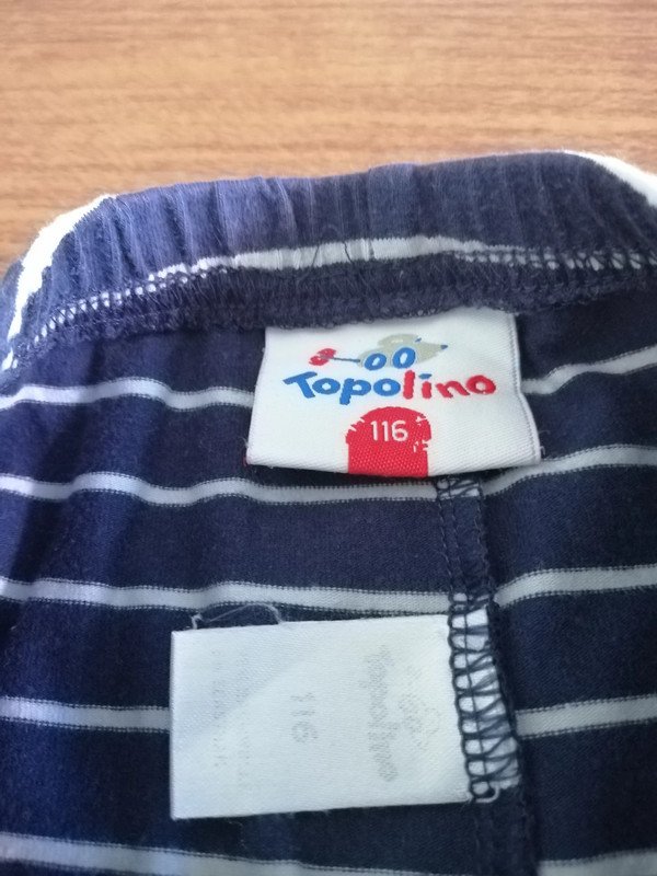 Dunkelblau gestreifte Radler Gr.116 - Topolino