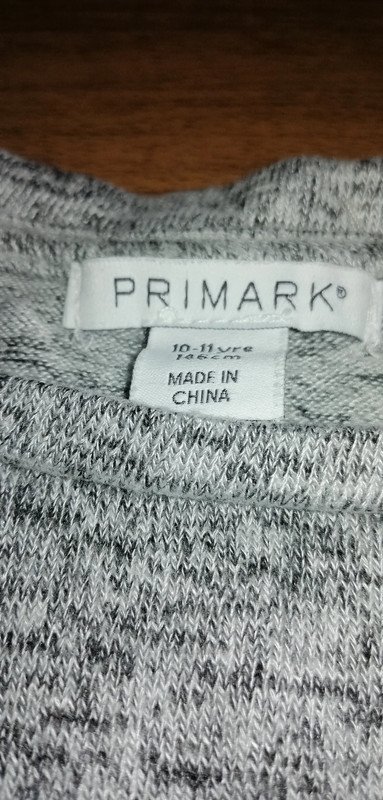 Grau meliertes Langarmshirt - Gr. 146 - Primark