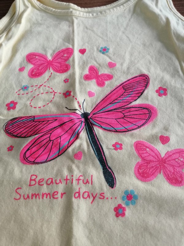 Gelbes Top mit Aufdruck - Gr. 122 - Young Dimension