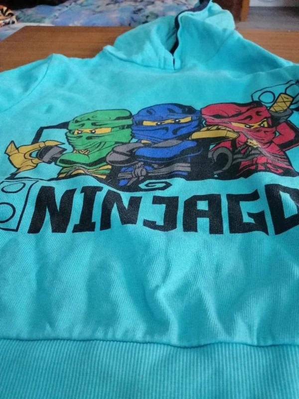 Hoodie türkis mit Aufdruck - Gr. 122 - Lego