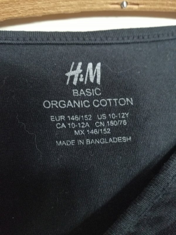 Schwarzes Langarmshirt - Gr. 146-152 - H&M