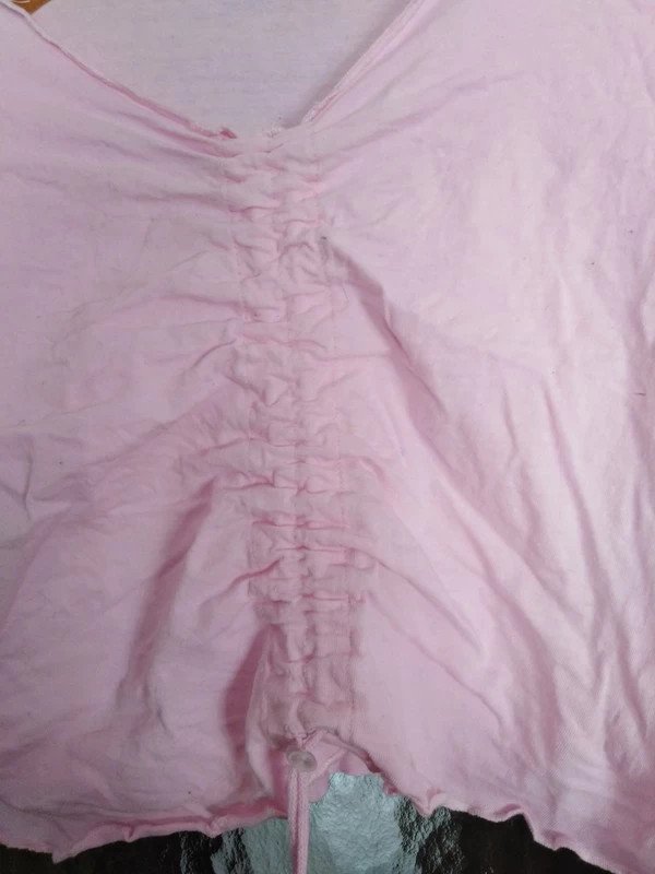 Kurzes rosa Oberteil - Gr. 146/152