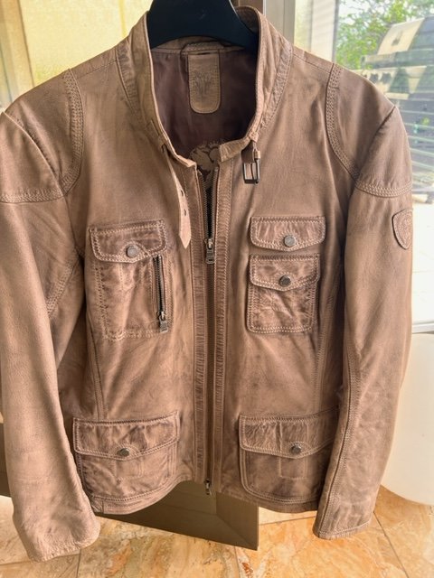  GIPSY BY MAURITIUS | Damen Lederjacke | hellbraun meliert 