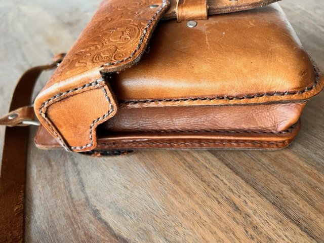 kleine Vintage  Ledertasche 