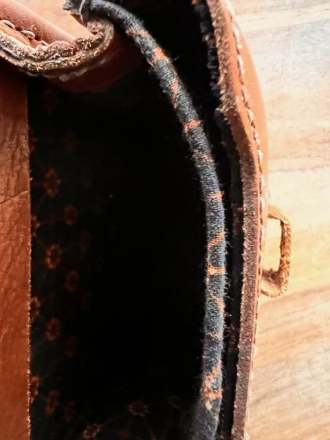 kleine Vintage  Ledertasche 