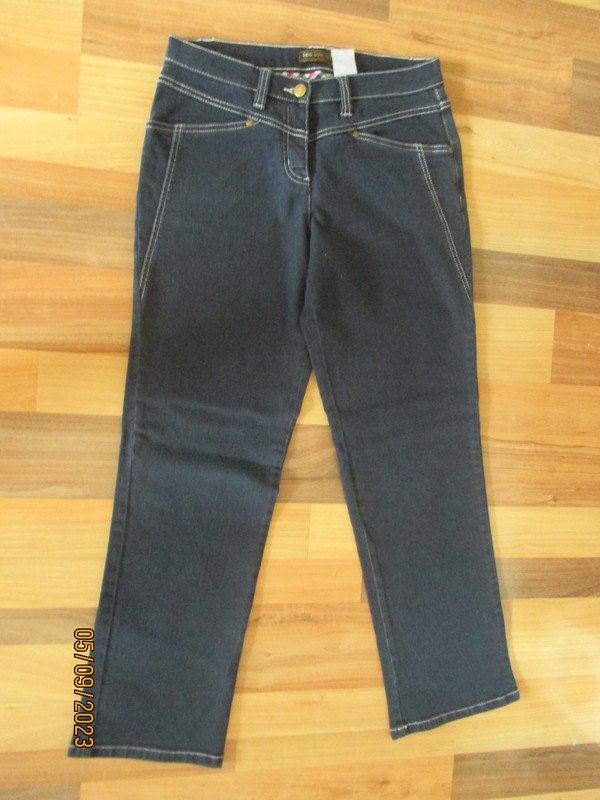 damen jeans hose gr. 40 marineblau 