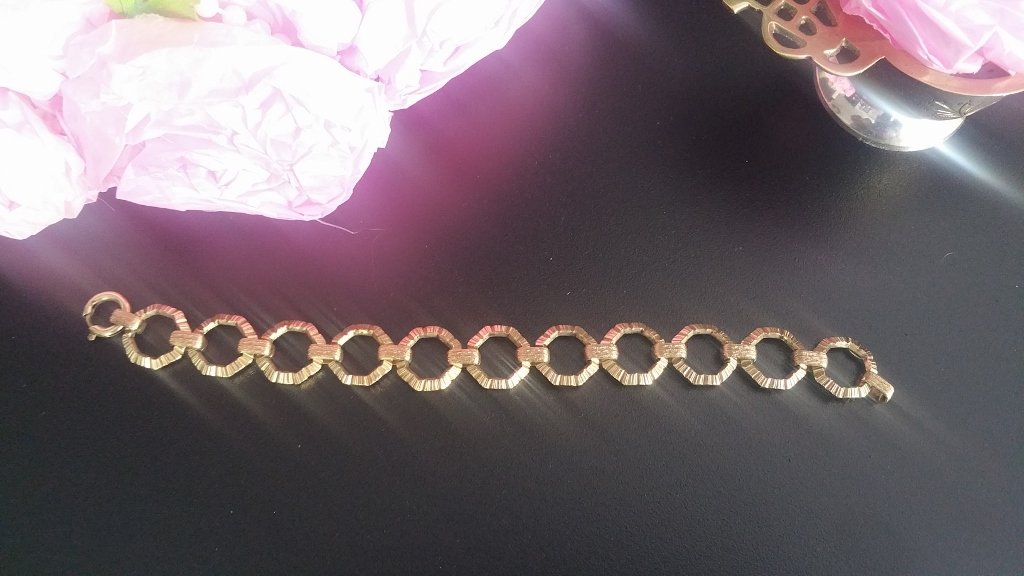 Vintage Armband Amerikaner Retro 60 er Gold Doublé