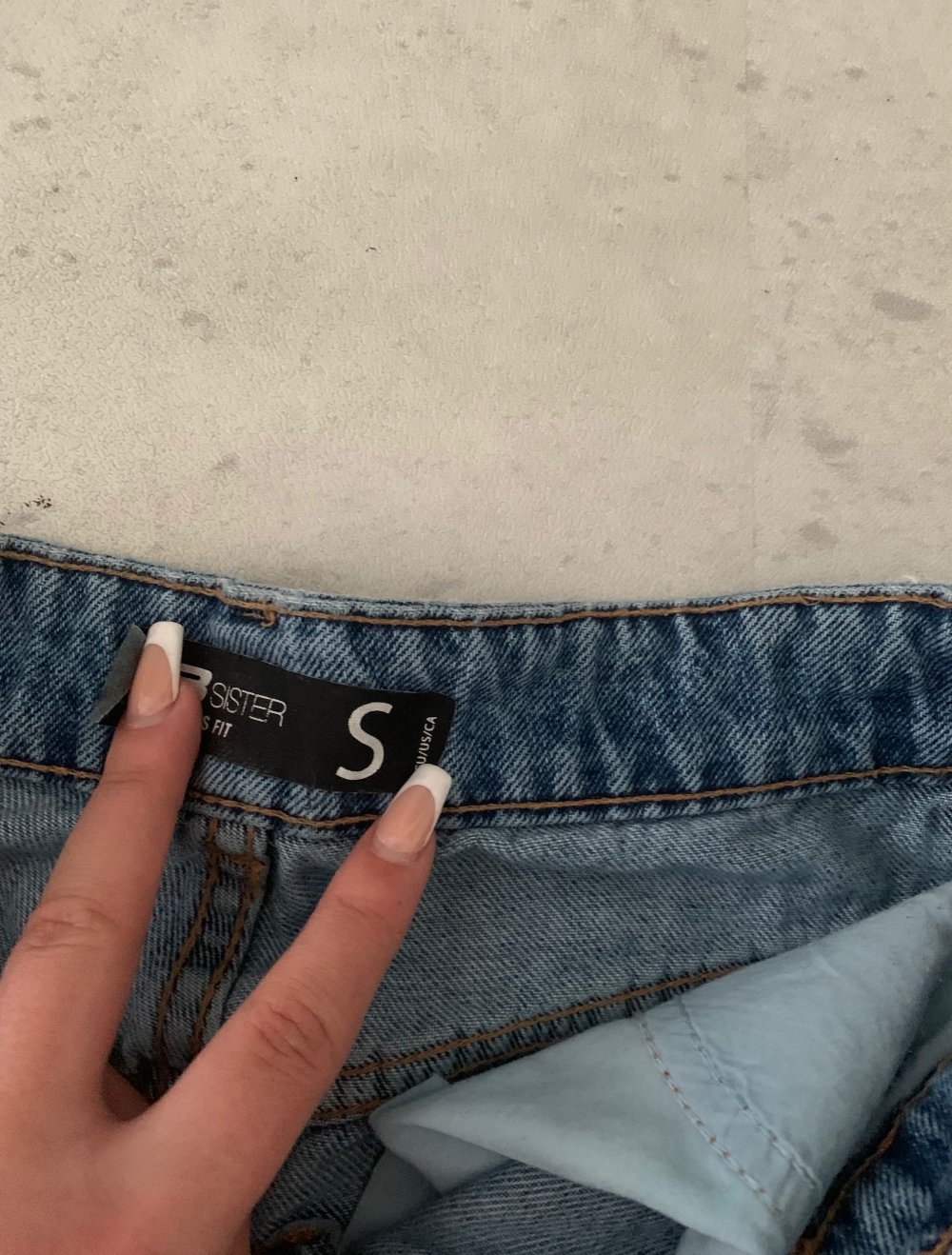 Blaue Mom Jeans