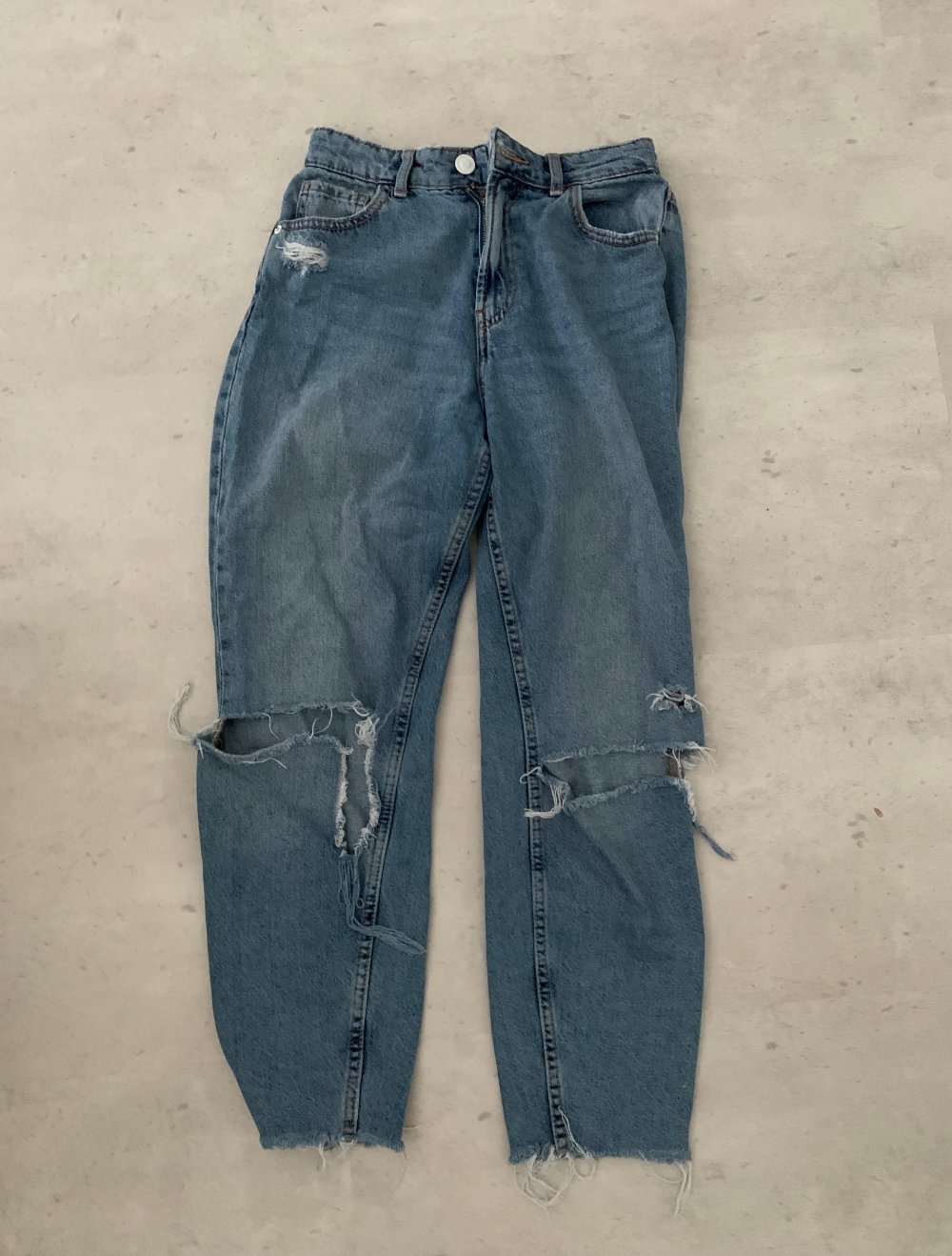 Blaue Mom Jeans